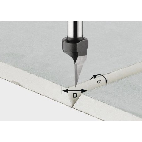 Festool Fraise pour plaques de plâtre HW S8 D12,5/45°