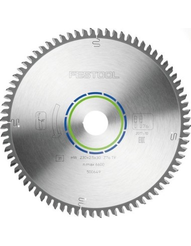 Festool Kreissägeblatt ALUMINIUM/PLASTICS HW 230x2,5x30 TF76