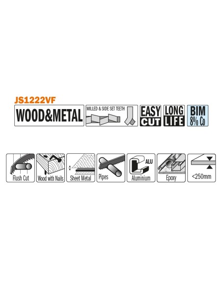 Para el corte de chapas de metal, tubos y perfiles de aluminio, epoxi