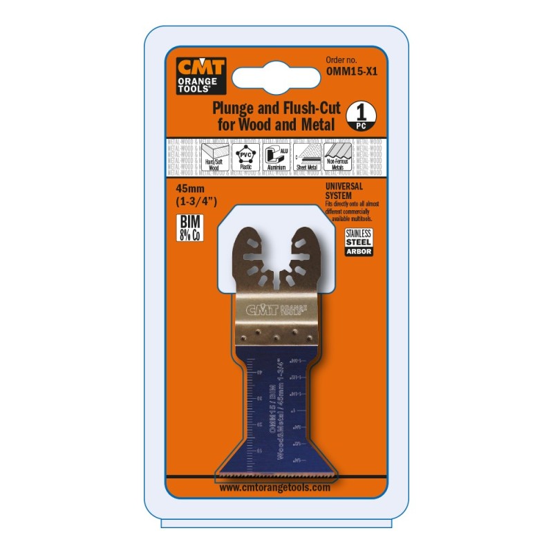 45mm Lama Taglio dal Pieno e Rifilatura per Legno e Metallo
