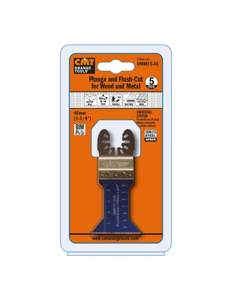 45mm Lame plongeante et de coupe à ras Extra-Long-Life pour bois et métaux