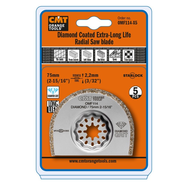 75mm Lame de scie diamantée Extra-Long life