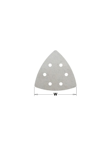 93mm Feuille abrasive triangulaire, perforée
