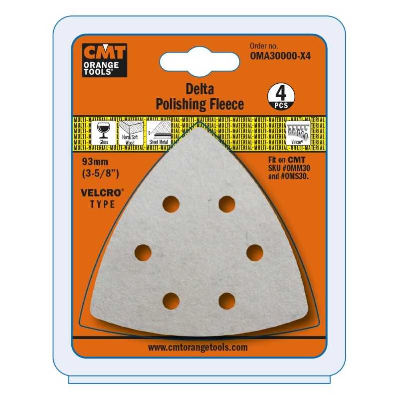 93mm Fieltro pulidor perforado