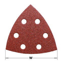 93mm Aluminium-Oxide Delta Sandpaper for Wood, perforated 2