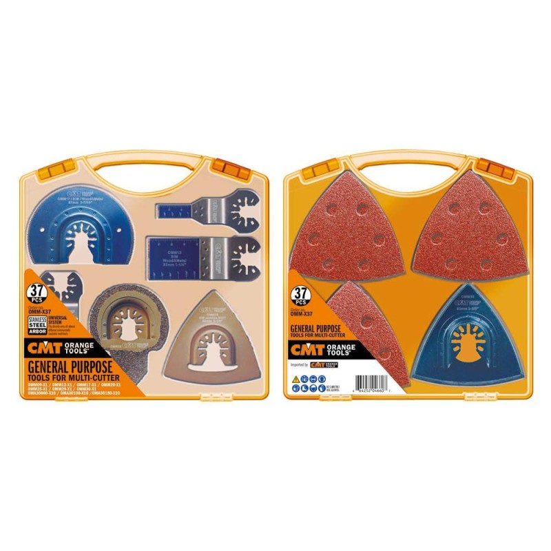 Set 37 uds. Hojas y Accesorios para Herramienta oscilante multifuncional