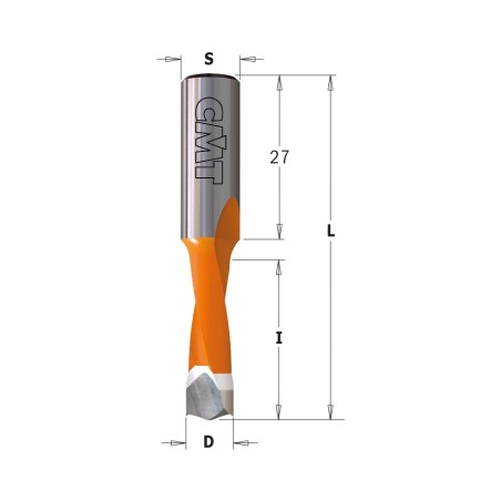 Hartmetalldübelbohrer - LANGLEBIGES SCHÄRFEN, S 10mm - L 57,5mm