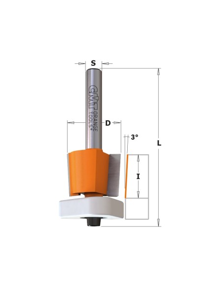 3-in-1 flush trim bits for MDF/laminates