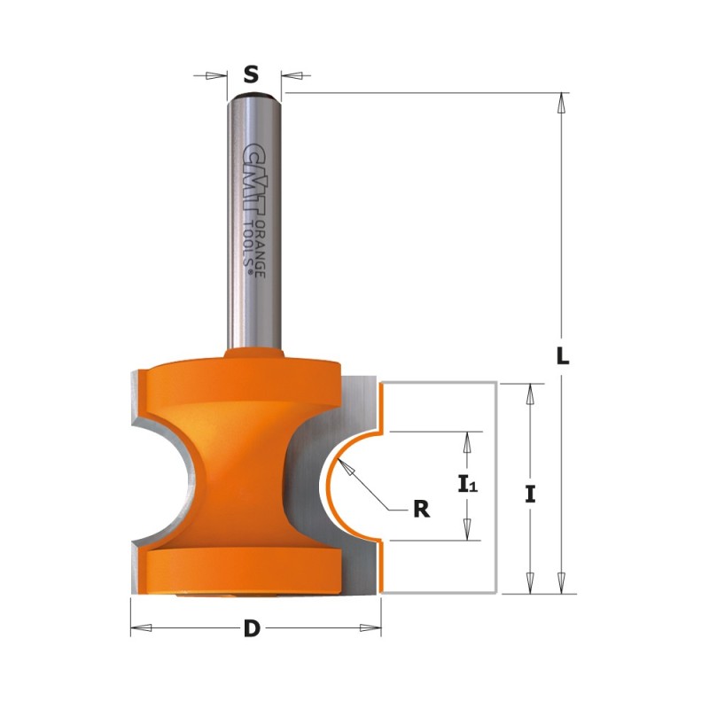 Bead & bull nose router bits