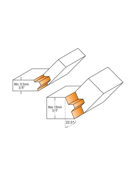 Lock miter router bit set