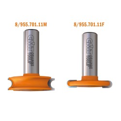 Flute & bead router bit set