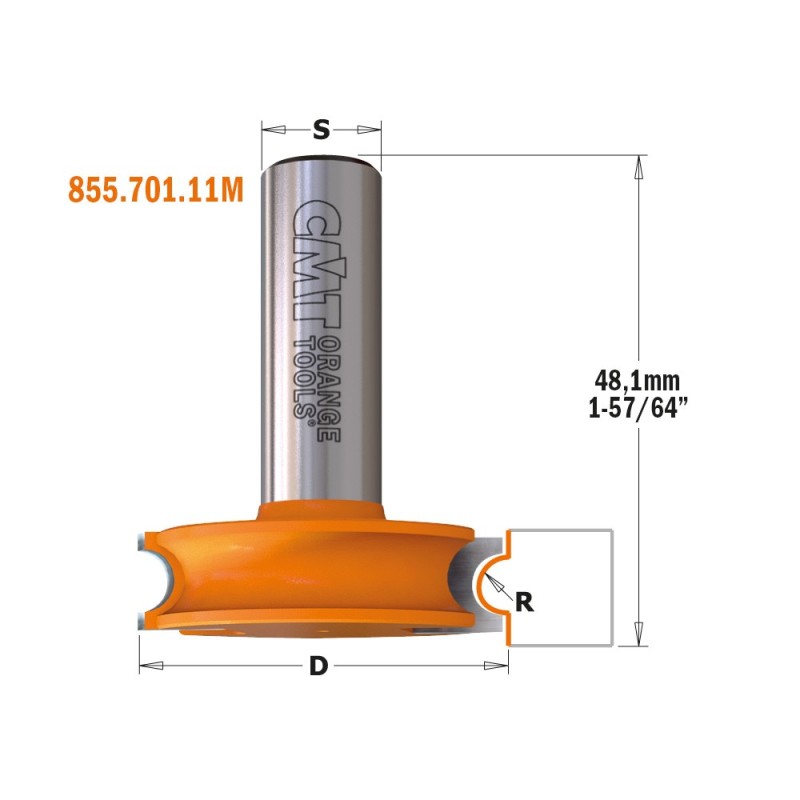 Flute & bead router bit set