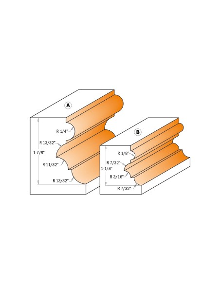 Multiprofile router bits