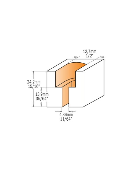 Counterbored screw slot router bits