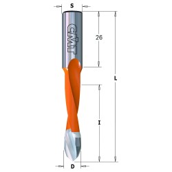 Dowel Drills for Through Holes - LONG LIFE SHARPENING, S10mm - L70mm 2