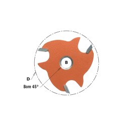 Slot cutters with 45° bore 2