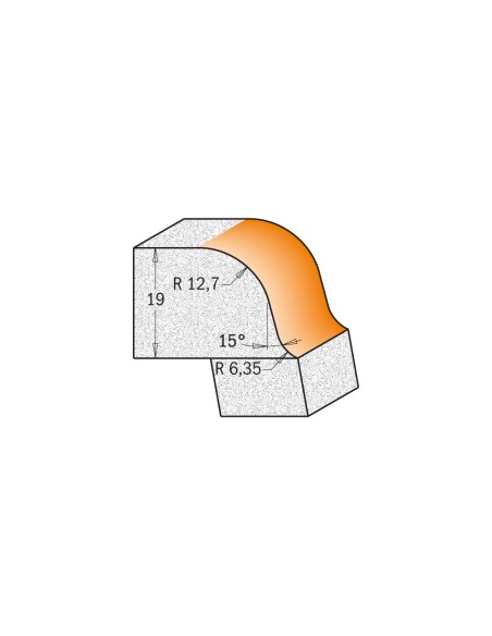 Abrundfräser für Mineralwerkstoffe