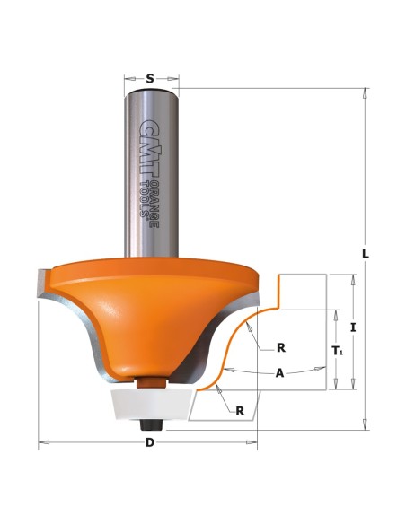 Solid Surface Rounding Over Bowl Bit (ogee profile)