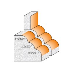 Solid surface decorative edge profile router bits 2