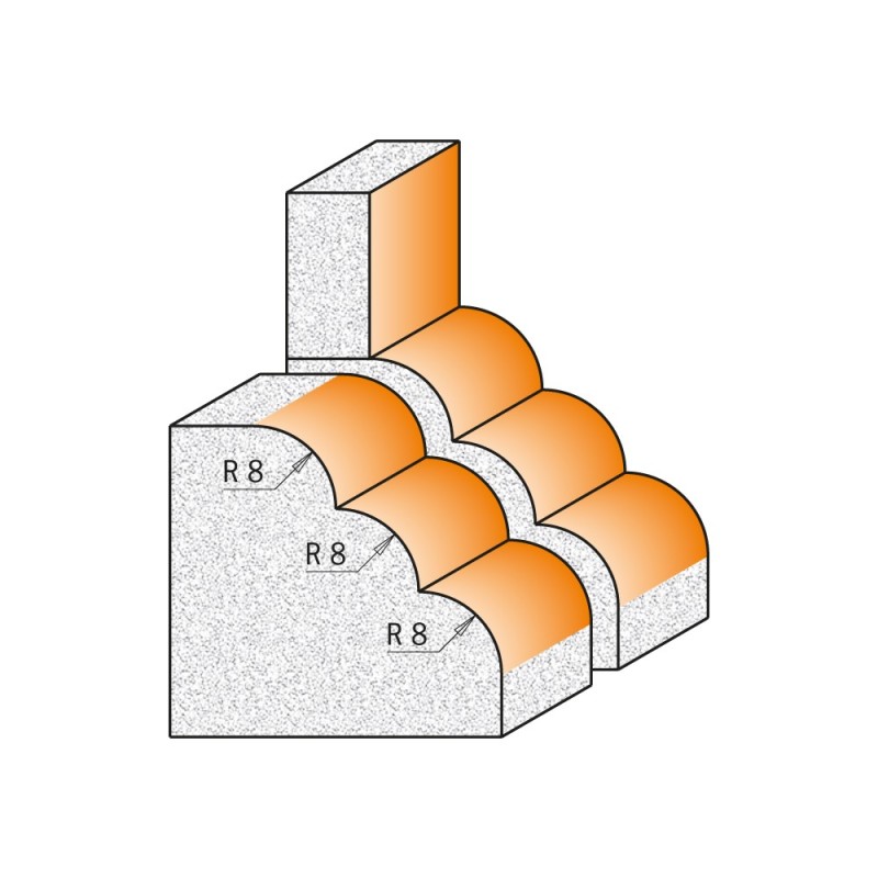 Frese triplo raggio per materiali compositi