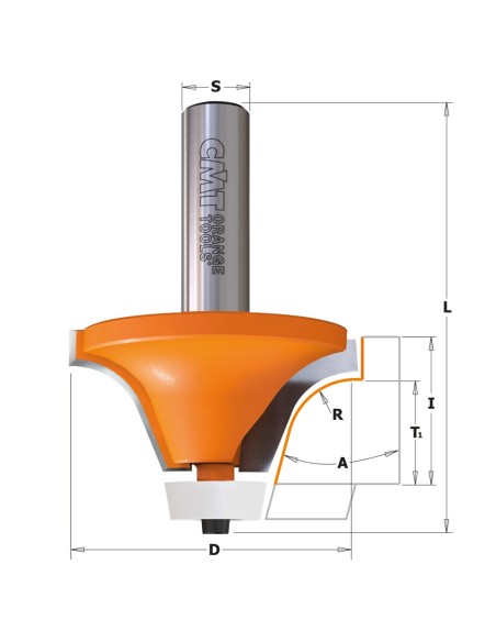 Solid Surface Rounding Over Bowl Bits