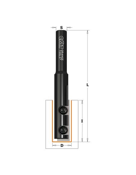 Straight router bits with insert knives for laminates