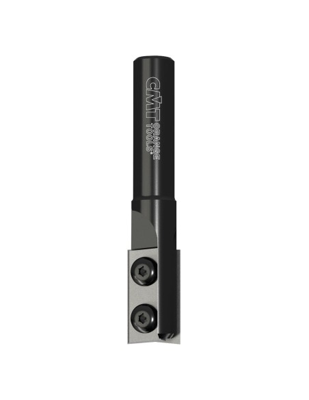 Straight router bits with insert knives