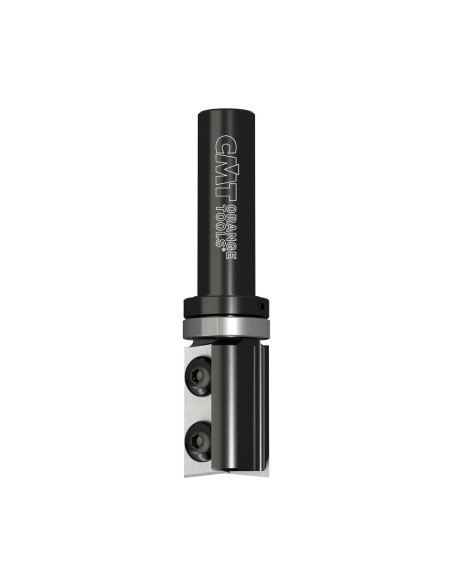 Straight router bits with indexable knives for laminates