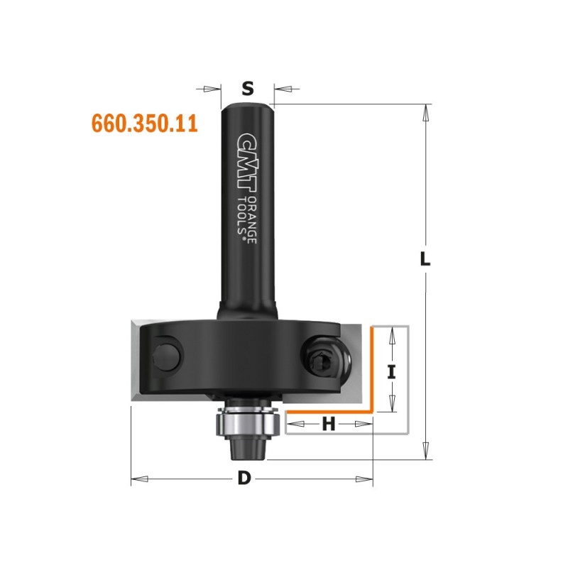 Rabbeting bits with insert knives