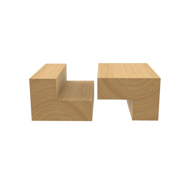 Grand rabbeting router bits with insert knives
