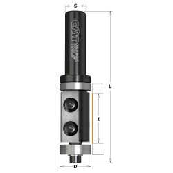 Pattern/flush trim router bits with insert knives 2