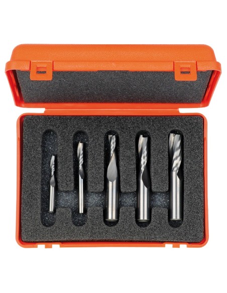 Set di 5 frese elicoidali
