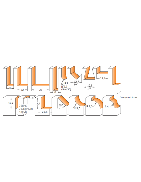 15 piece router bit sets