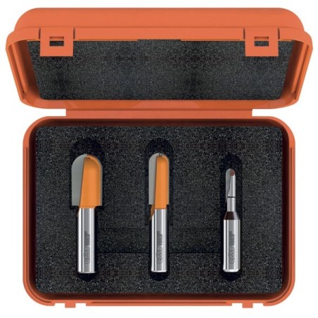 3-teilige Hohlkehlfräsersets