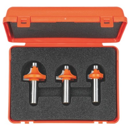 Set di 3 frese a raggio concavo