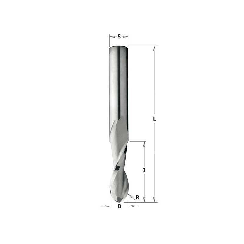 Z2 - Round Nose Solid Carbide Upcut Spiral Bits