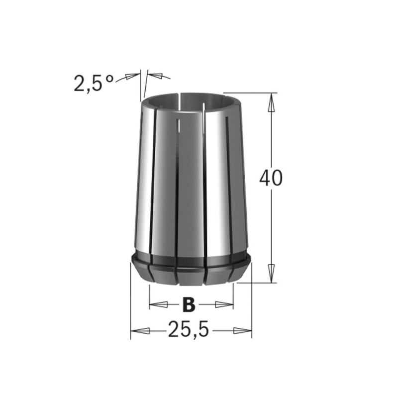 Pinzas elásticas bicónicas "DIN6388" Ø25,5mm