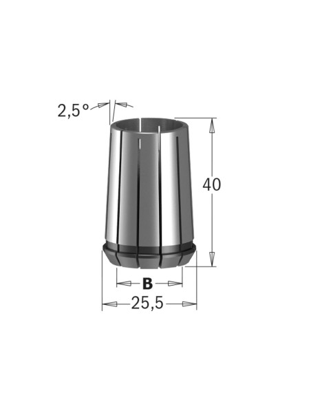 Pinze elastiche biconiche Ø25,5mm “DIN6388”