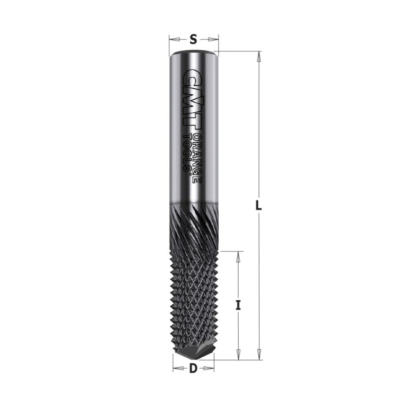 Fraise pour Solid Surface et fibre de verre avec revêtement chromé DLCS - LONGUE DURÉE DE VIE