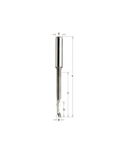 Frese elicoidali per alluminio e PVC HSS 5%Co monotagliente positivo, serie ribassata 2