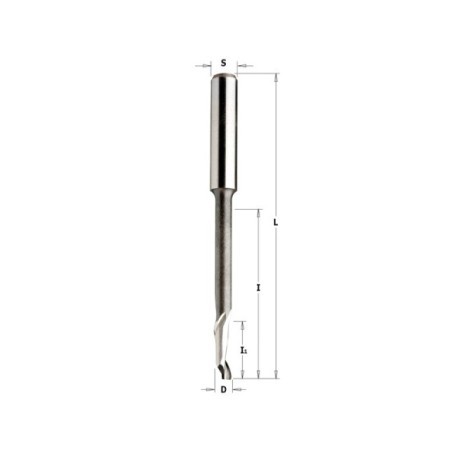 Frese elicoidali per alluminio e PVC HSS 5%Co monotagliente positivo, serie ribassata