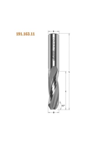 Fresas de corte helicoidal positivo con bisel 60° para cerradura