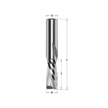 Solid carbide downcut spiral bits