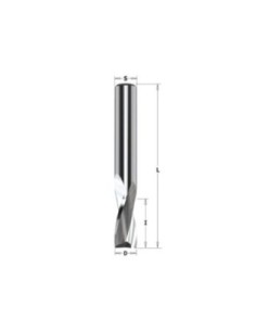 Fresa de corte helicoidal positivo para aluminio y PVC 2