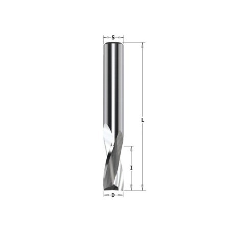 Fresa de corte helicoidal positivo para aluminio y PVC
