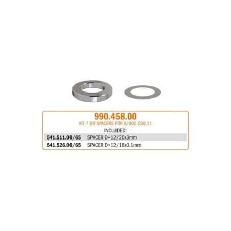 990.4 - Kit mit Beilagscheiben, Schrauben, Schlüsseln und Distanzringen