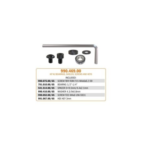 990.4 - Shield, spacer ring, key and screw kit