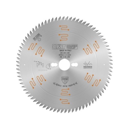 Industrial low noise and chromed saw blades