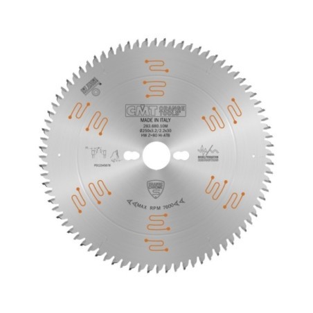 Industrial low noise & chrome coated cut-off circular saw blades for two-sided melamine