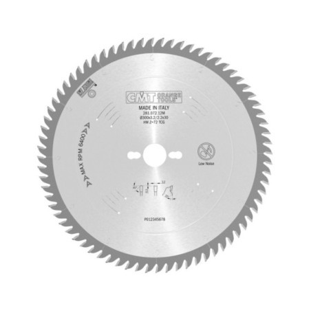 Lames circulaires industrielles pour laminés et agglomérés, angle de coupe positif